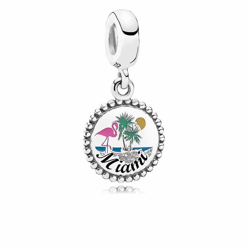 Pandora Miami Beach Dangle Charm Ireland - Sterling Silver/Yellow - 280579FTE